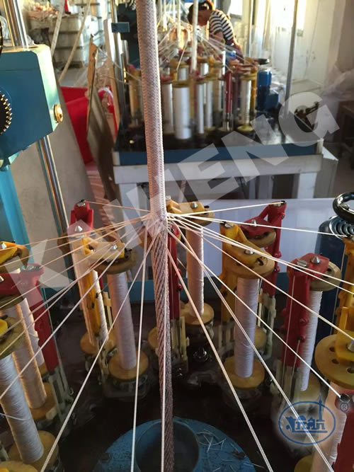 Discoloration of nylon rope